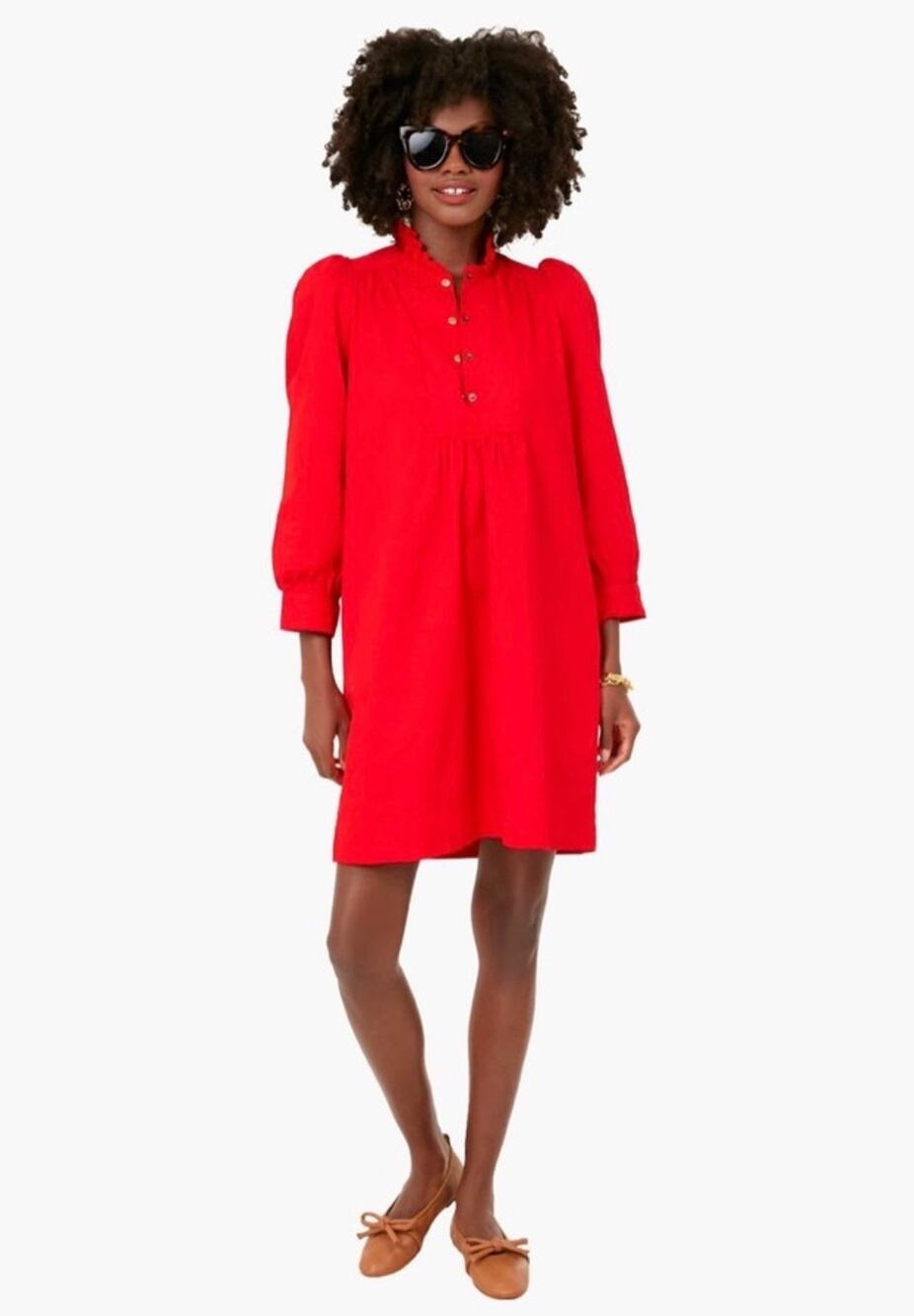Tuckernuck Pomander Place Claiborne Red Cotton Mini Dress XXL
